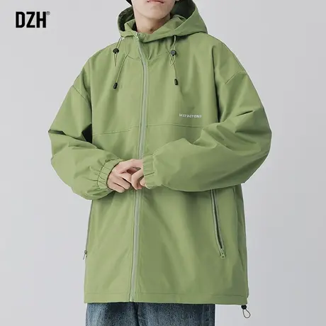 男士连帽防风冲锋衣男外套春秋款潮高级感休闲刺绣夹克潮牌登山服商品大图
