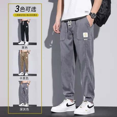 休闲裤男士春秋2023新款春季青年运动夏季薄款休闲男款长裤子潮牌图片