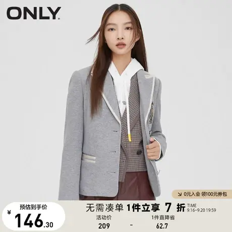 ONLY奥莱夏季学院风设计青春校园外套短款西服商品大图