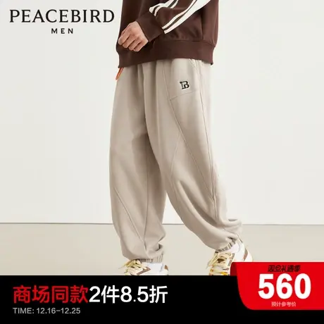【商场同款】太平鸟男装运动长裤2023冬新款潮流束脚裤B1GMD4382商品大图