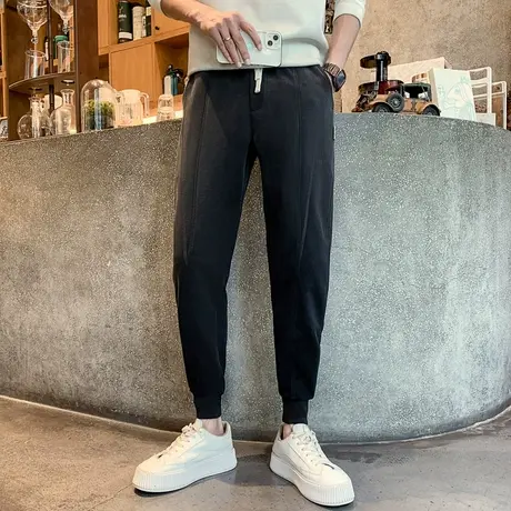 卫裤春秋季潮牌渐变色痞帅束脚长裤2023新款潮ins百搭运动休闲裤商品大图