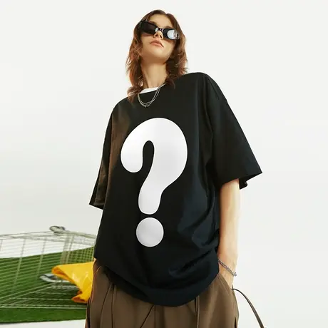 Nuthink日系潮流简约chic短袖T恤男潮牌ins宽松大码oversize半袖商品大图