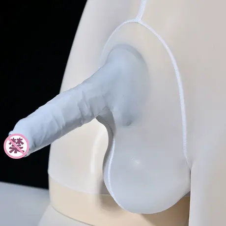 无腰油光平角裤男士丝袜内裤jj套枪弹分离超薄透明男短裤子商品大图