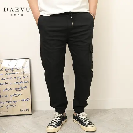 大依无忧春秋新款工装束脚大号潮胖子束脚加肥加大码男士休闲长裤图片