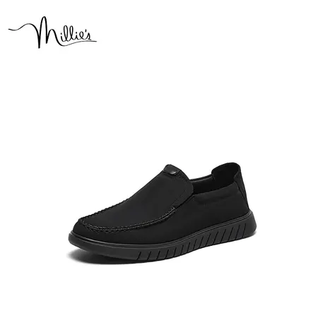 millies妙丽2024春日常休闲简约真皮平跟男皮鞋L3R05AM4商品大图