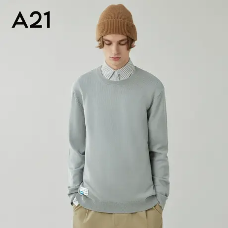 A21秋冬毛衫男装长袖打底衫情侣毛衣男士针织衫薄款线衣商品大图