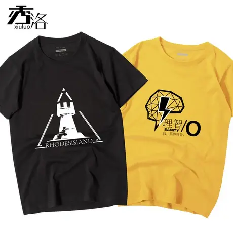 秀洛明日方舟周边T恤阿米娅动漫游戏博士衣服短袖能天使初始夏季图片