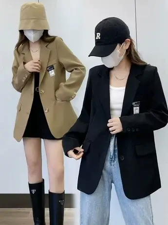 西装外套女2023春秋新款韩版设计感宽松休闲时尚百搭气质减龄上衣图片