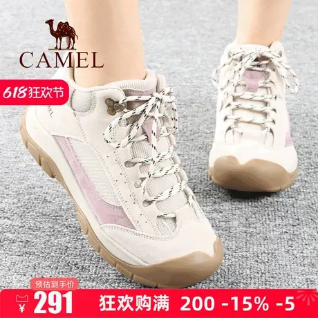 Camel/骆驼女鞋2024秋冬新款圆头百搭时尚撞色洋气运动户外休闲鞋商品大图