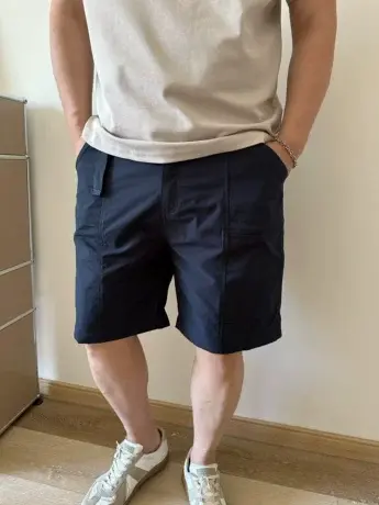 DAEVU夏季大码男装藏蓝户外休闲胖子加肥加大男士休闲短裤五分裤图片