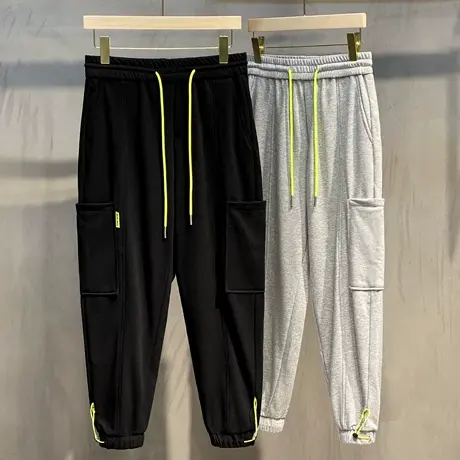 春夏款裤子男韩版潮流束脚裤卫裤休闲裤宽松哈伦九分裤男士运动裤图片