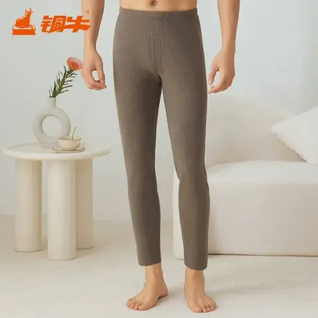 铜牛丝柔弹力绒贴护男裤 2024秋冬新款秋裤线裤男裤子NK167图片