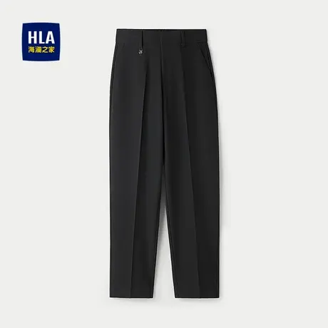 HLA/海澜之家纯色梭织西裤25春秋新职场通勤修身锥形服帖裤子女装商品大图