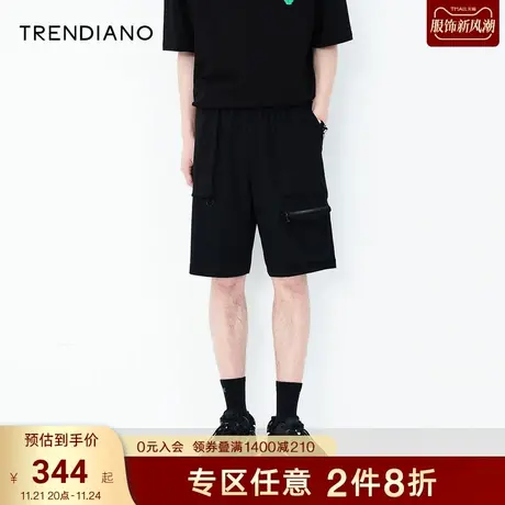 TRENDIANO夏季男装新款官方潮牌爆款宽松工装美式短裤休闲裤商品大图
