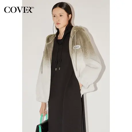 COVER冬季100%羊毛机织羊剪绒轻盈外套商品大图