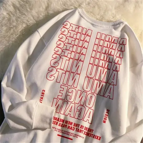 美式vintage古着卫衣女宽松韩版潮ins设计感小众上衣春秋薄款外套商品大图