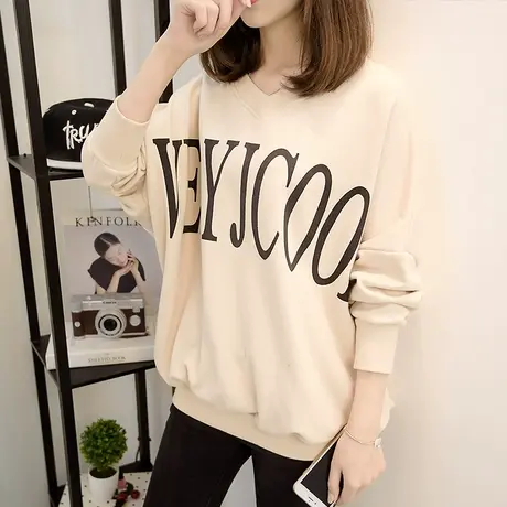 ins超火的卫衣女春秋装新款韩版宽松原宿bf风长袖薄款外套上衣服图片