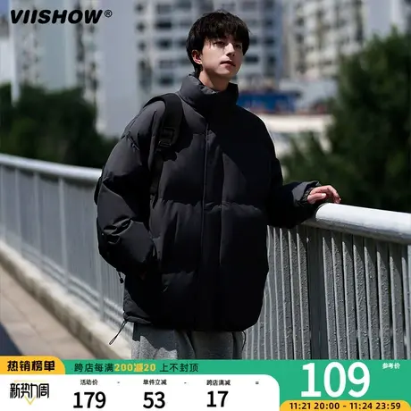VIISHOW潮牌美式棉服男加厚衣服冬季男生痞帅棉衣保暖宽松面包服商品大图