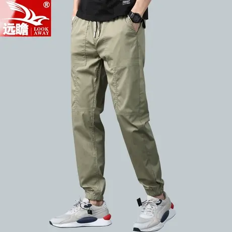 夏天工装休闲裤男夏季薄款男裤宽松直筒男士2022新款束脚裤子男款商品大图