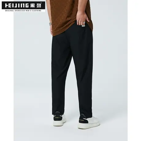 黑劲大码男装冰丝长裤夏季加肥加大商务胖哥休闲宽松户外直筒裤潮商品大图