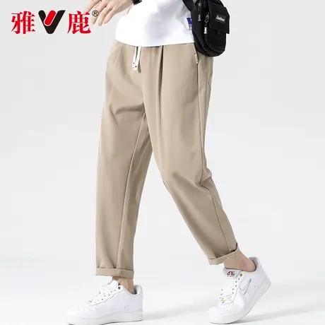 【凉感冰丝】雅鹿休闲裤男士春夏青少年裤子直筒裤薄款九分裤男潮商品大图