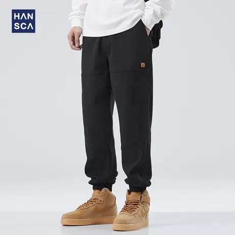 hansca秋季日系工装休闲裤男士宽松束脚裤潮牌秋冬新款大码长裤子商品大图