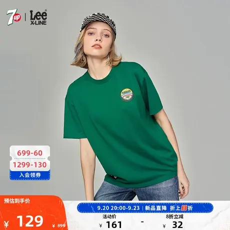 【7up联名】Lee23新品七喜舒适版女印花圆领短袖T恤LWT005502图片