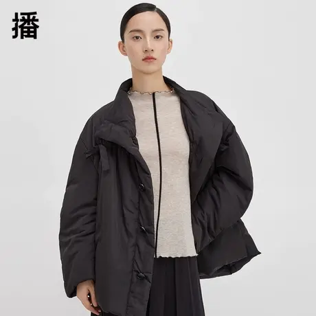 播美拉德新中式棉服女秋冬季小个子设计感短款保暖棉衣DDQ4PD5432商品大图