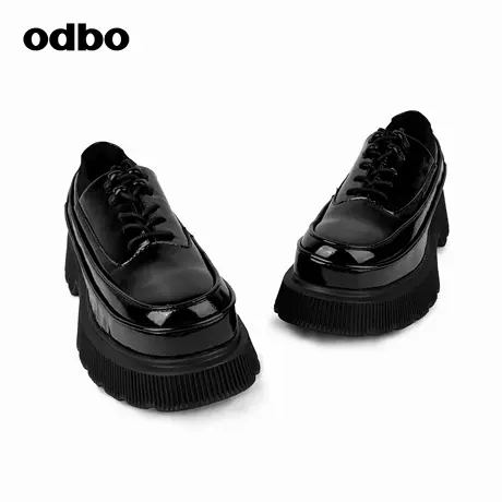 odbo/欧迪比欧原创设计时尚厚底增高松糕鞋女秋装新款休闲鞋图片