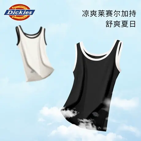 Dickies坎肩女士2025新款舒适夏季透气无袖亲肤薄款圆领背心女款商品大图