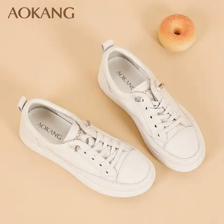 奥康 女鞋2026春季新款休闲浅口单鞋百搭软底不累脚小白鞋N商品大图
