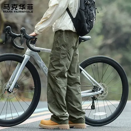 马克华菲伞兵裤子男生2025新款秋季薄款直筒休闲裤男生阔腿长裤X图片