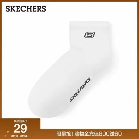斯凯奇2025新款夏季男士休闲短筒袜基础袜运动吸汗透气舒适简约商品大图