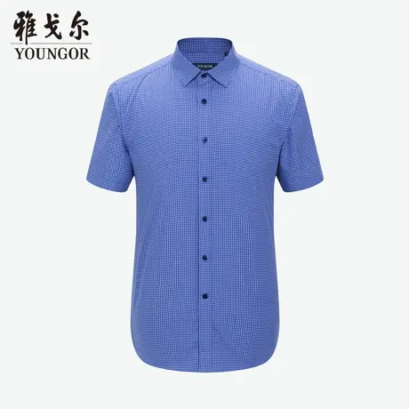 雅戈尔奥莱 商场同款男士短袖衬衫新款官方正品商务休闲短袖衬衫商品大图