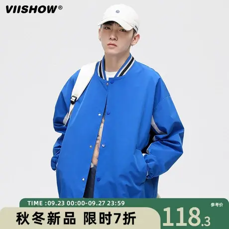 VIISHOW男士外套秋季潮牌棒球运动衣服2023新款夹克青少年男上衣商品大图