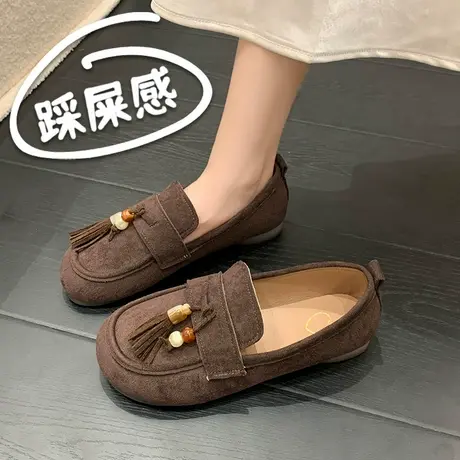 老北京布鞋女春秋单鞋一脚蹬妈妈豆豆鞋2025新款孕妇鞋大码41到43商品大图