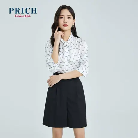 PRICH【直播专享】新款上衣设计感小众系带领雪纺衬衫商品大图