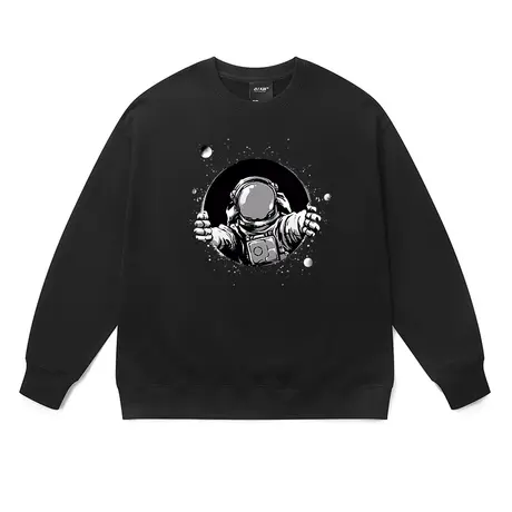 卫衣男国潮高街个性嘻哈宇航员加绒宽松秋冬款长袖上衣潮流ins风商品大图