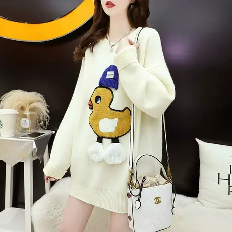 设计感毛衣女2024年新款春季时尚洋气减龄宽松慵懒风网红百搭上衣图片