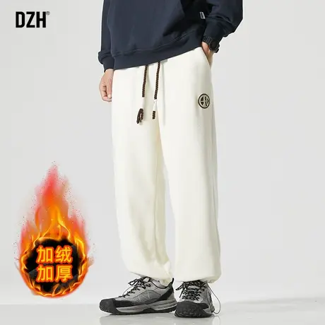 男士加绒卫裤男冬季加厚休闲裤男款裤子美式男裤运动裤束脚加绒裤商品大图