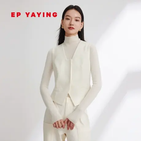 EP YAYING雅莹女装 美利奴羊毛X型收腰马甲 2024春装新品1009A图片