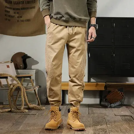 秋季裤子男款纯色休闲裤百搭男裤时尚潮流男春秋款时尚男百搭裤子商品大图