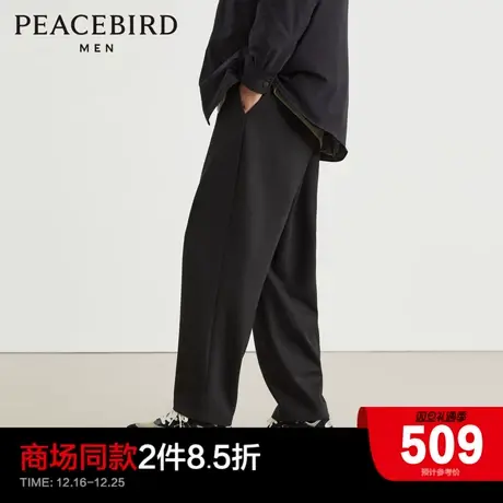 【商场同款】太平鸟男装直筒休闲长裤2023冬新款裤子潮B2GBD4340商品大图