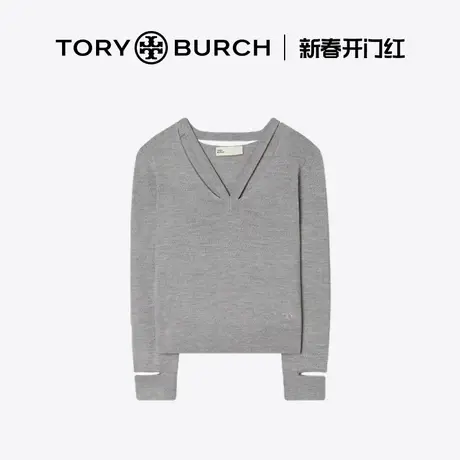 【12期免息】TORY BURCH 汤丽柏琦 V领长袖休闲毛衣157409图片
