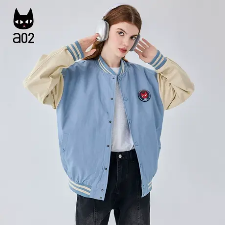 a02【城市步行】2024春季新款纯色外套印花宽松韩版休闲上衣图片