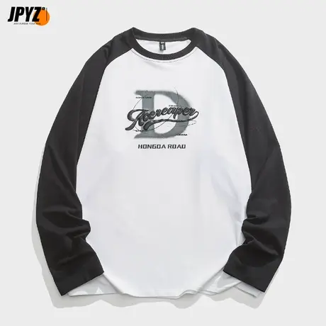 长袖t恤男士卫衣2022春秋季新款秋衣ins美式潮流打底衫学生上衣服商品大图