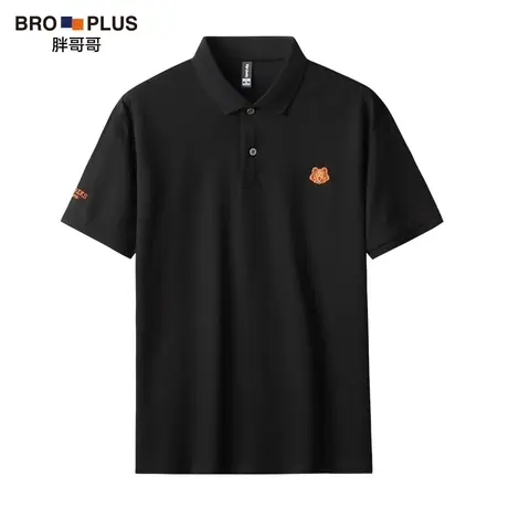 胖哥哥胖哥哥大码T恤2023夏季新品 胖子宽松休闲刺绣男士纯棉短袖商品大图