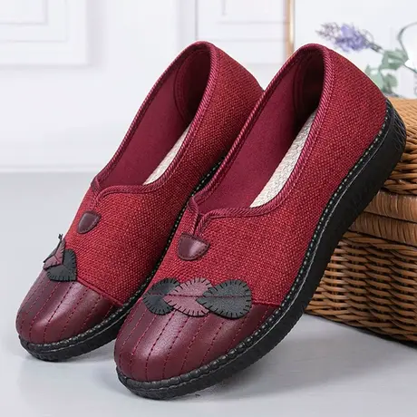 老北京布鞋女正品夏季透气平跟软底女款防滑透气舒适中老年妈妈鞋商品大图