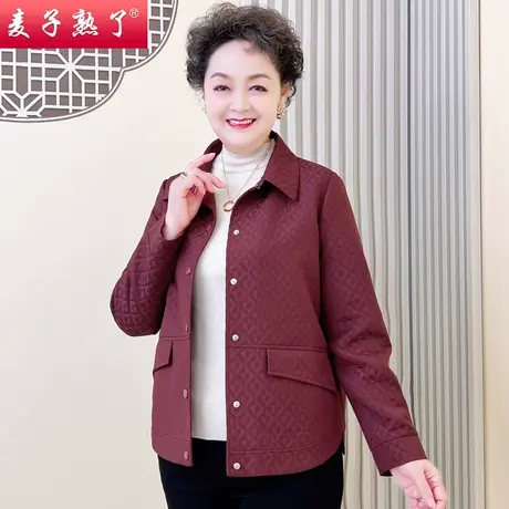 洋气妈妈外套中年女装大码气质短外套时尚百搭春秋季长袖夹克上衣商品大图
