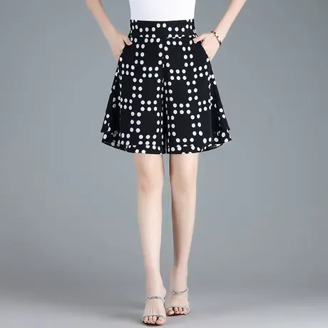 波点裙裤女夏季高腰宽松a字阔腿裤2023新款百搭显瘦休闲短裙裤薄图片